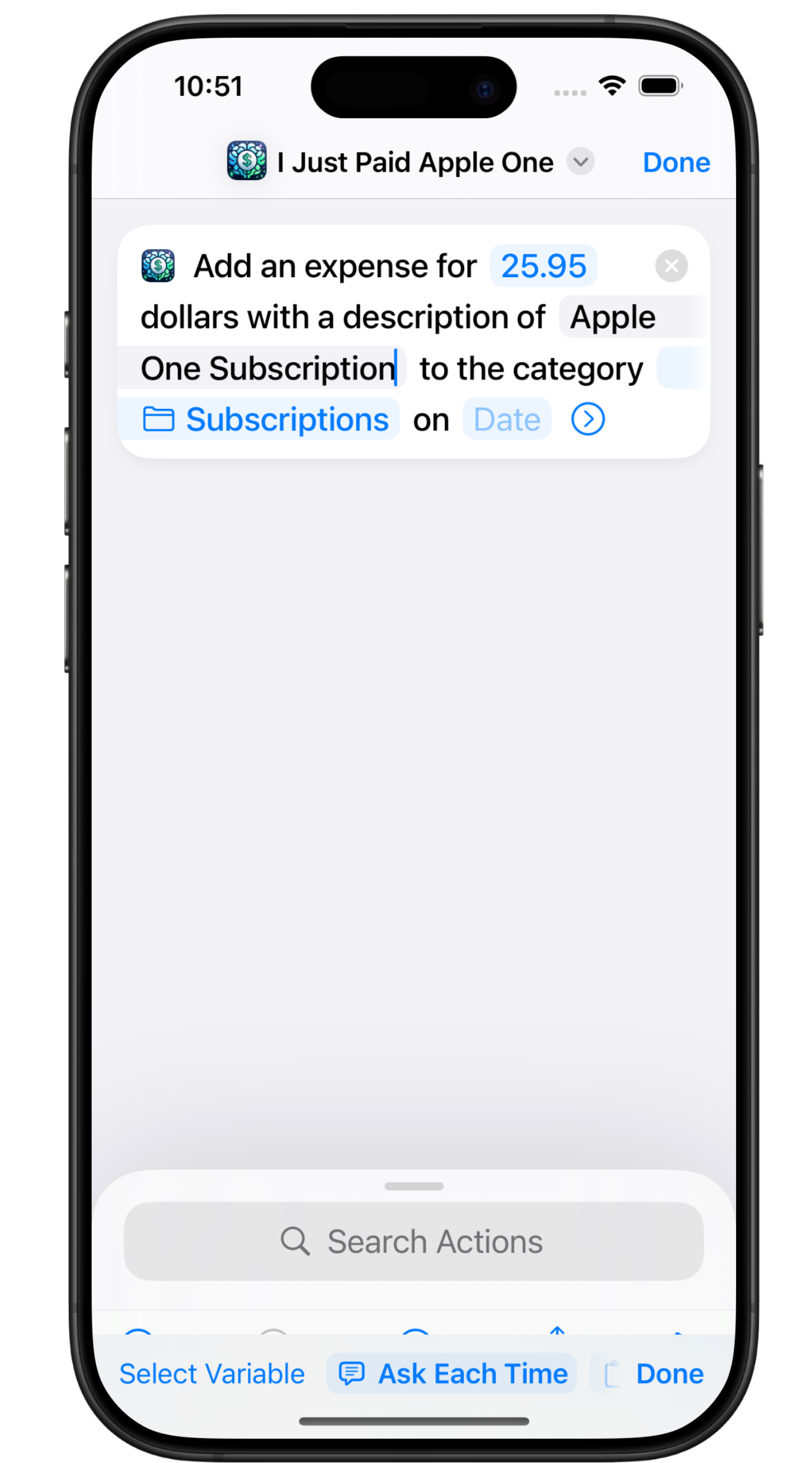 Siri Shortcuts Integration